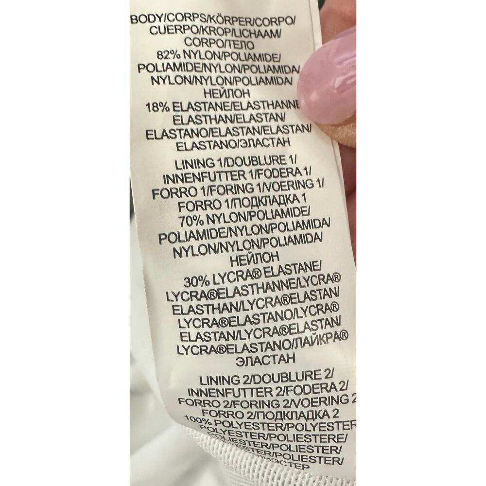 Lauren Ralph Lauren Black White Polka Dot Tummy Control Halter Swimdress 16 NWT - Picture 11 of 12